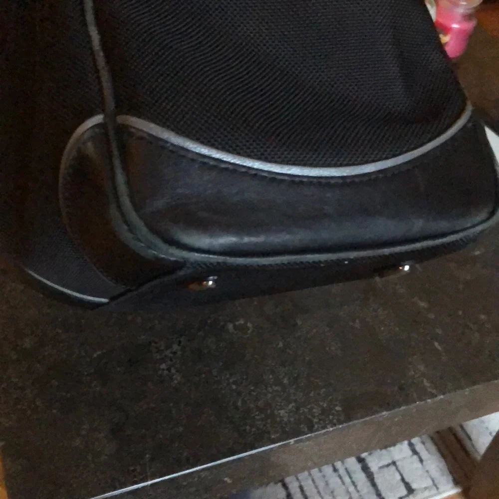Tumi Elements Ballistic Nylon w/Leather Trim Handbag (Black)